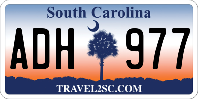 SC license plate ADH977