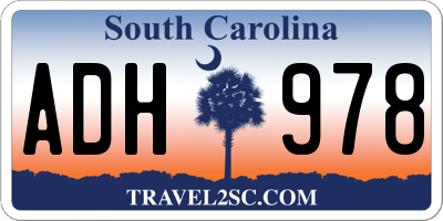 SC license plate ADH978