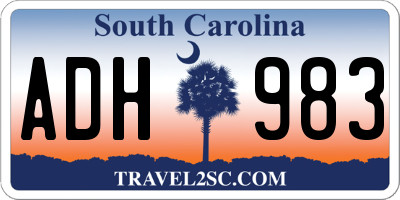 SC license plate ADH983