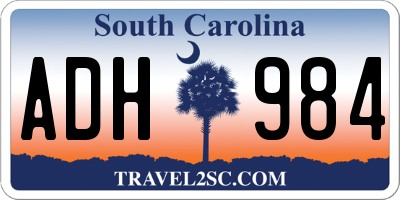 SC license plate ADH984