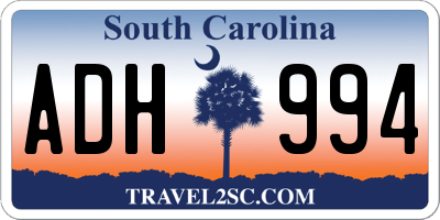 SC license plate ADH994