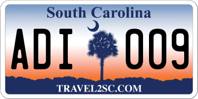 SC license plate ADI009