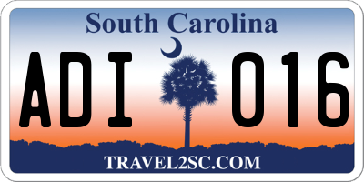 SC license plate ADI016