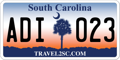 SC license plate ADI023