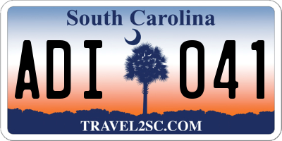 SC license plate ADI041