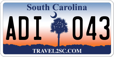 SC license plate ADI043