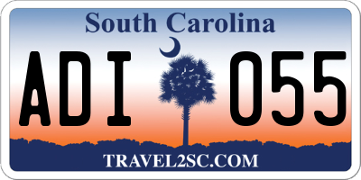 SC license plate ADI055