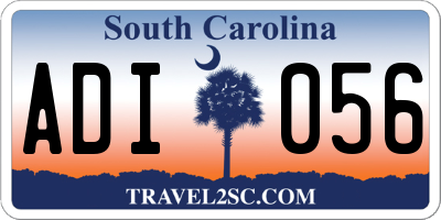 SC license plate ADI056