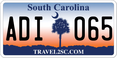 SC license plate ADI065
