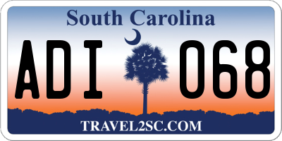 SC license plate ADI068