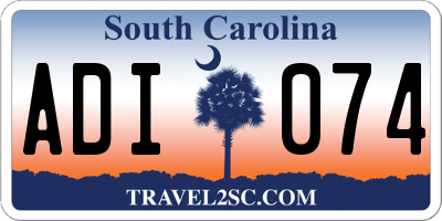 SC license plate ADI074