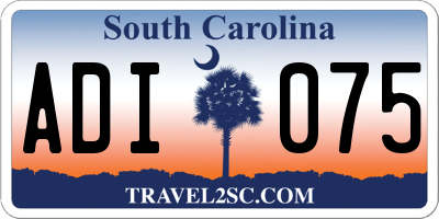 SC license plate ADI075