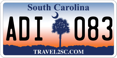 SC license plate ADI083