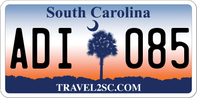 SC license plate ADI085