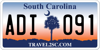 SC license plate ADI091