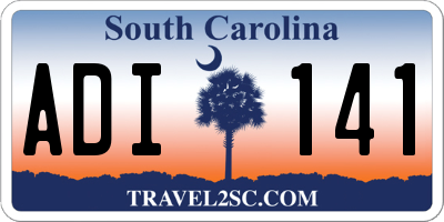 SC license plate ADI141