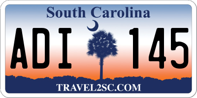 SC license plate ADI145