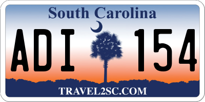 SC license plate ADI154