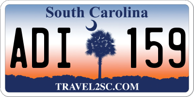 SC license plate ADI159