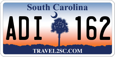 SC license plate ADI162