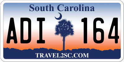 SC license plate ADI164