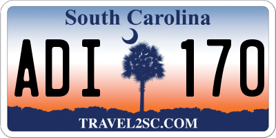 SC license plate ADI170