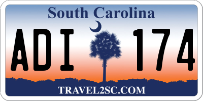 SC license plate ADI174