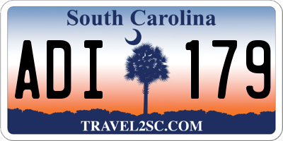 SC license plate ADI179