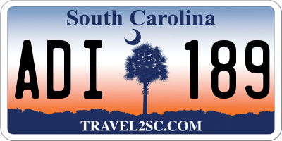 SC license plate ADI189