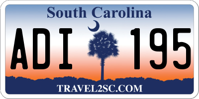 SC license plate ADI195