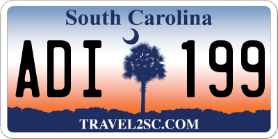 SC license plate ADI199