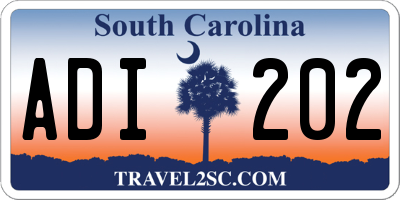 SC license plate ADI202