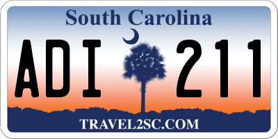 SC license plate ADI211