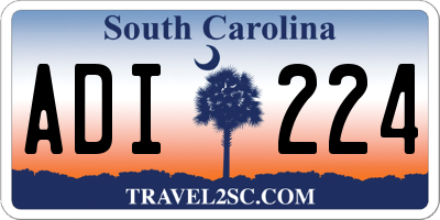 SC license plate ADI224