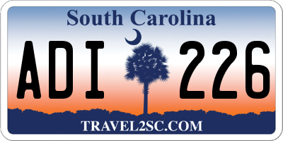 SC license plate ADI226