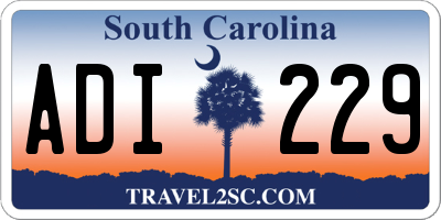 SC license plate ADI229