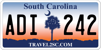 SC license plate ADI242