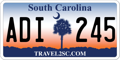 SC license plate ADI245