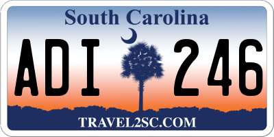 SC license plate ADI246