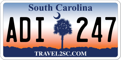 SC license plate ADI247
