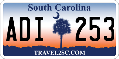 SC license plate ADI253