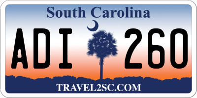 SC license plate ADI260