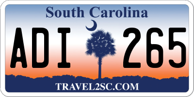 SC license plate ADI265