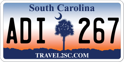 SC license plate ADI267