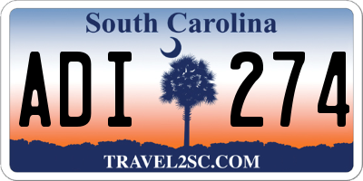 SC license plate ADI274