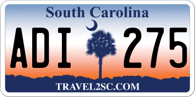 SC license plate ADI275