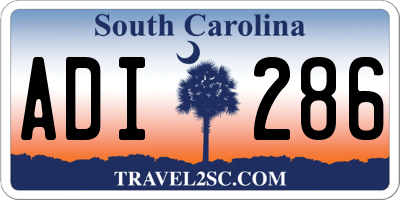 SC license plate ADI286