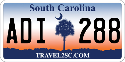 SC license plate ADI288