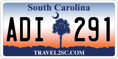 SC license plate ADI291
