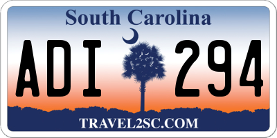 SC license plate ADI294